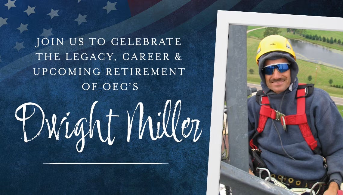 Join us to celebrate the legacy, career, and upcoming retirement of OEC's Dwight Miller