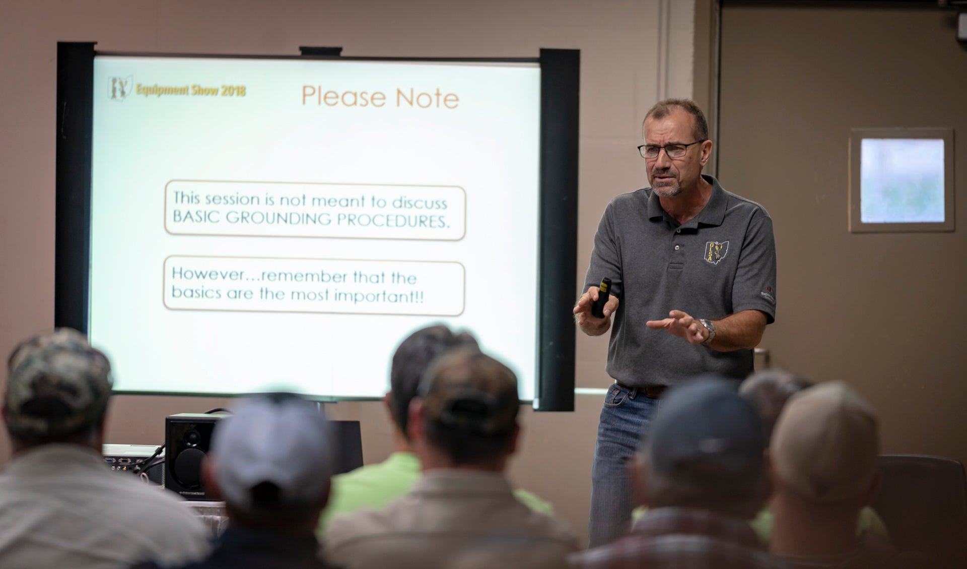 A man teaching in a classroom
