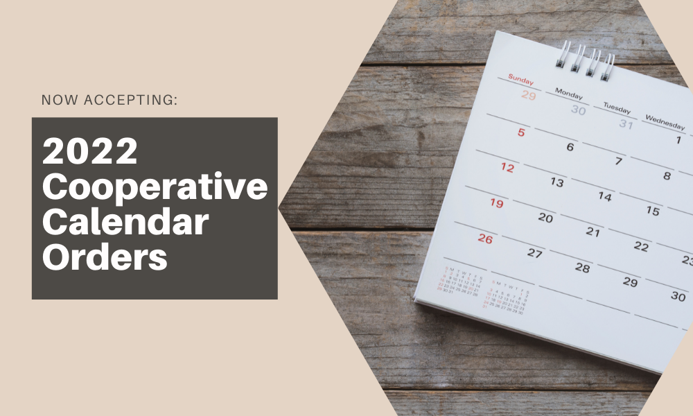 2022 Cooperative Calendar Orders