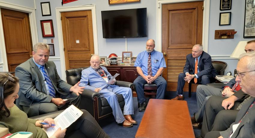 Doug Miller and member cooperatives discuss legislative priorities during a legislative visit on Capitol Hill.