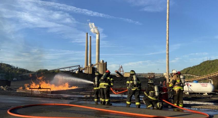 Firefighter training at Cardinal Plant