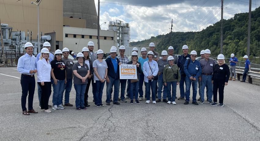 Firelands Electric Cooperative members touring Cardinal Plant in 2023.