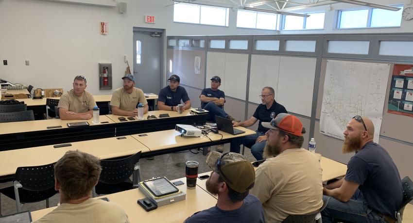 Crew leaders, journeymen, and apprentices at Union Rural Electric take part in a CtZ session.