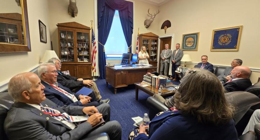 A group of Ohio electric cooperative leaders meeting with legislators in Washington, D.C.