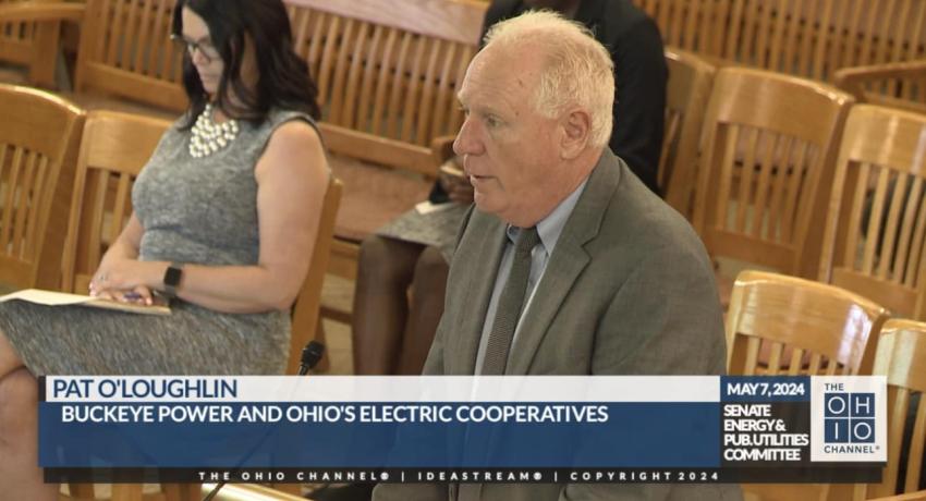 Pat O'Loughlin testifying before Ohio Senate committee