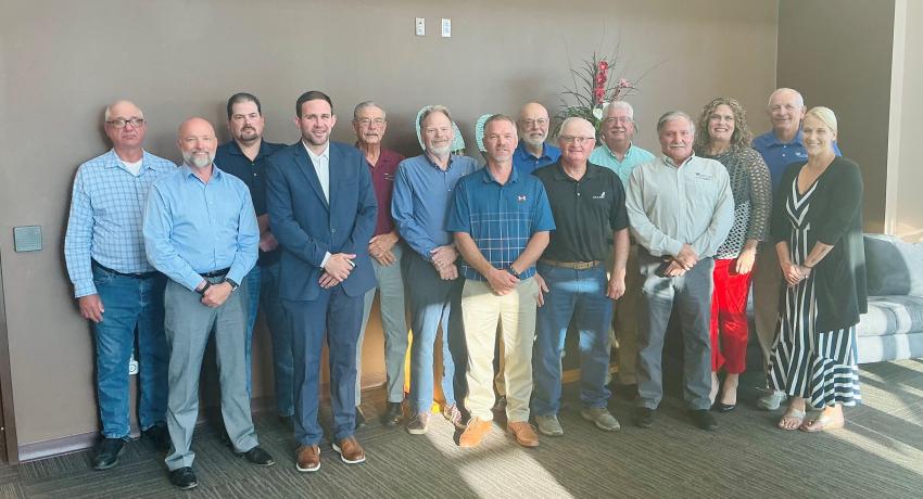 Photo cutline: On July 18, 2024, after conducting several feasibility studies, the PPEC Board of Trustees voted unanimously to provide fiber internet to the membership as a new service. Pictured left to right (back row): Trustees Ken Niese, Bill Beckman, John Saxton, Steve McMichael, Ronald Black, Secretary-Treasurer Tim Derck, Chief Financial Officer Renee Hull, and Board Chairman Joseph Kohnen. Front row: CEO Randy Price, Director of Engineering and Operations Nick Eltzroth, Vice Chairman Adam Schnipke, T